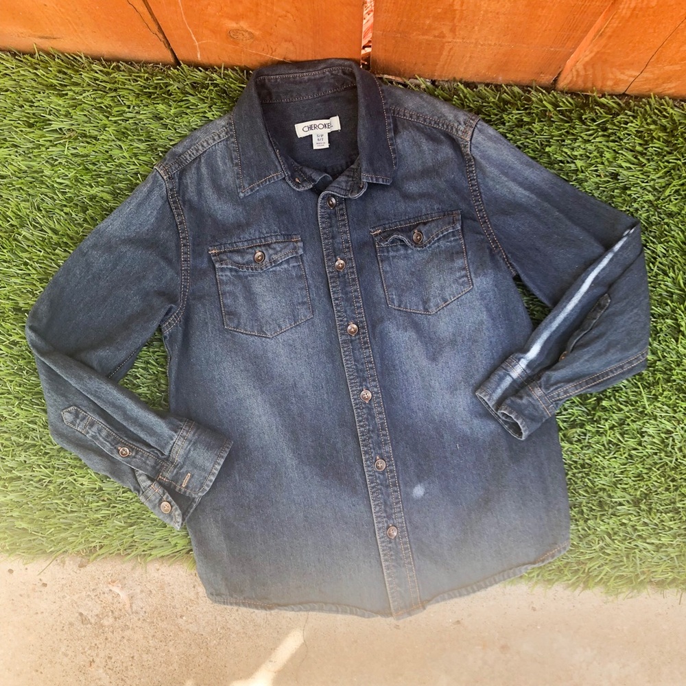 Boys denim Button down
